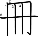 kanji stroke order for 冊
