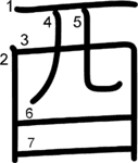 kanji stroke order for 酉